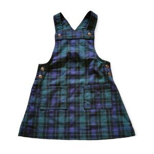 Max Studio Plaid Pinafore Overall Dress Size 4T